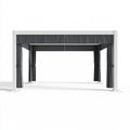 Outdoor 13 ft x 10 ft x 7.5 ft Rectangular Aluminum Pergola Gazebo with Polyester Privacy Curtains, Light Gray/Dark Gray